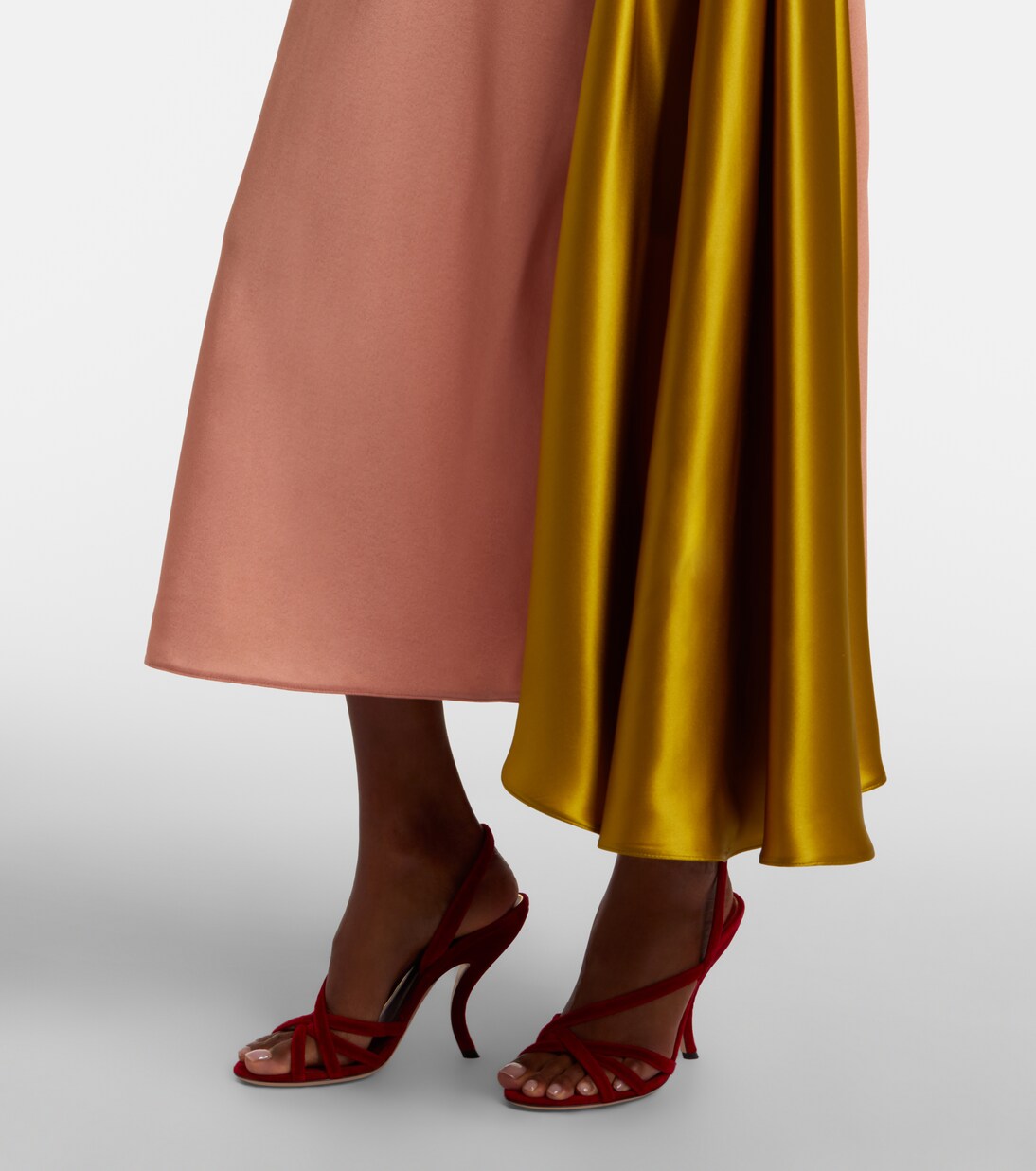 Bow-detail draped midi dress | Valentino