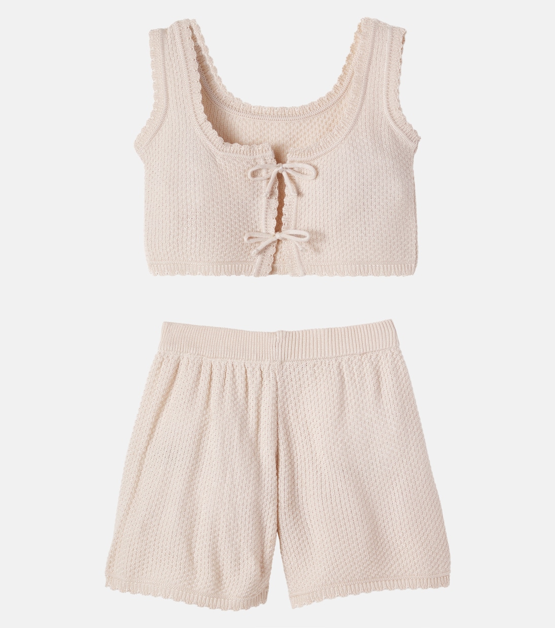 Top e shorts in crochet di misto cotone | Pepita&Me