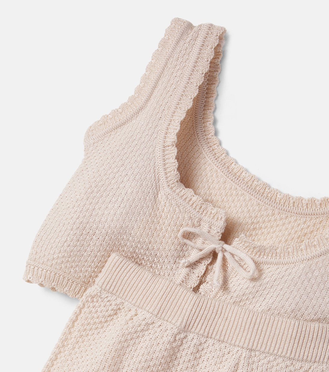 Top e shorts in crochet di misto cotone | Pepita&Me