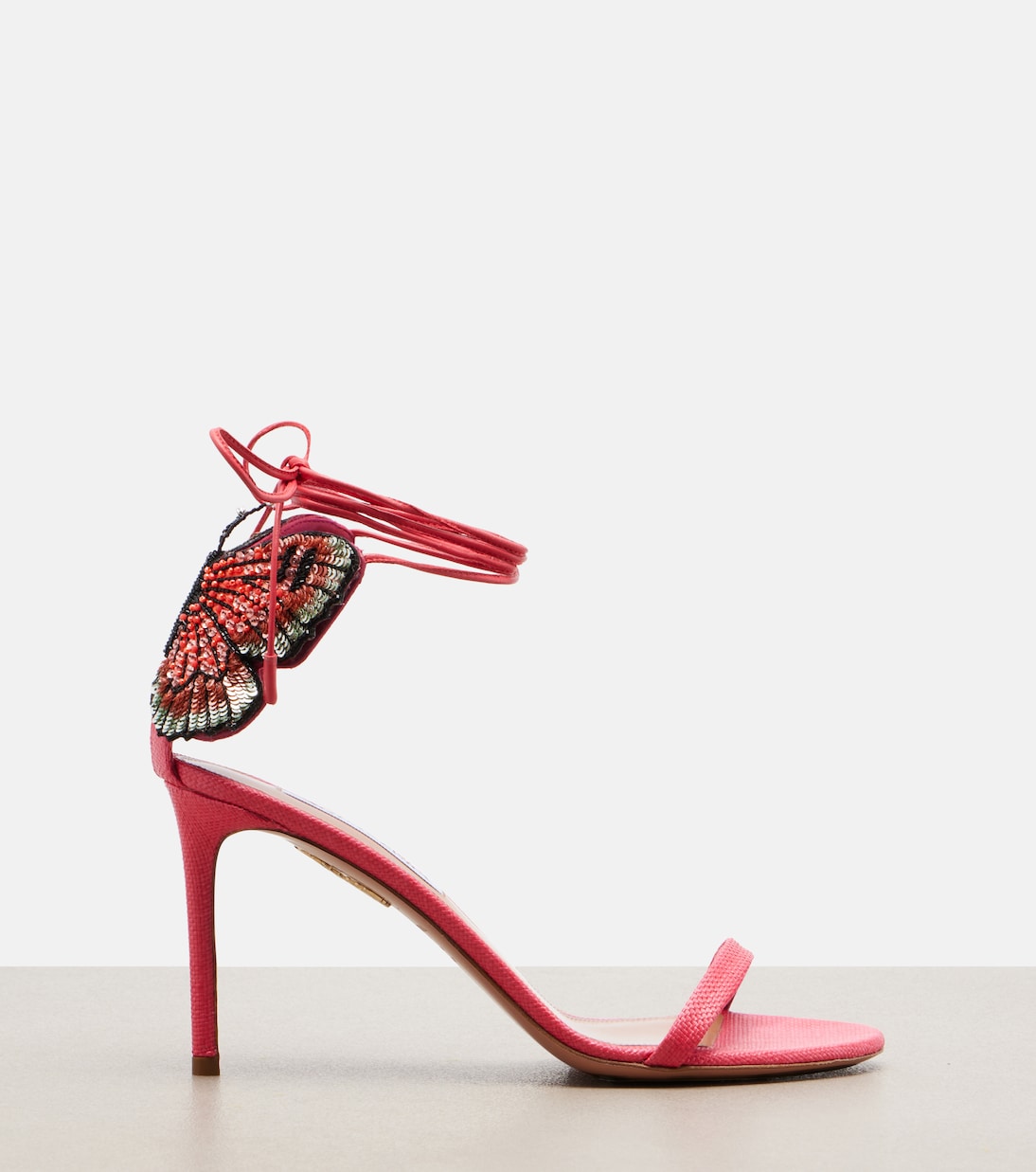 Papillon Damour embellished sandals | Aquazzura