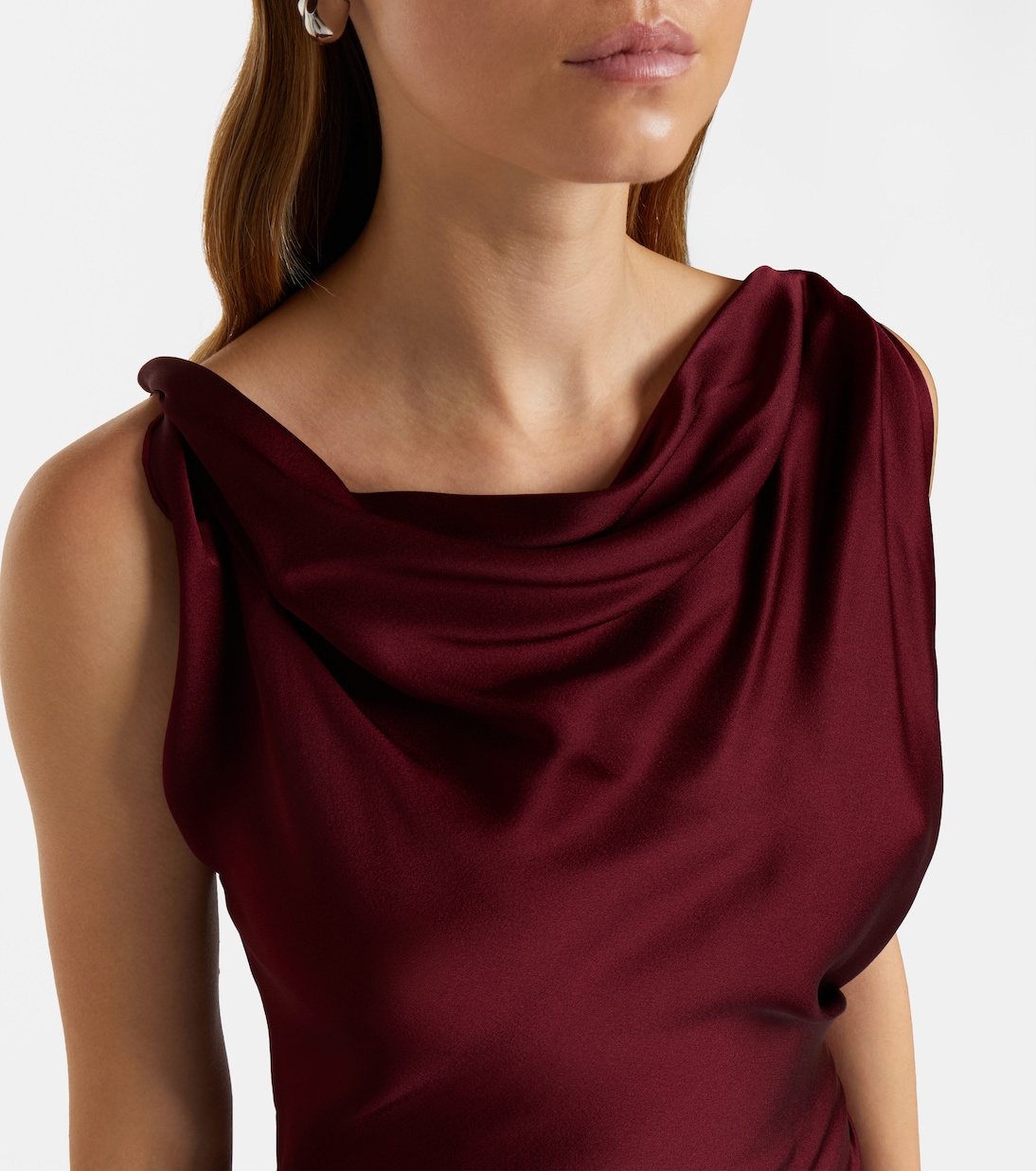 Posy draped satin midi dress | Victoria Beckham