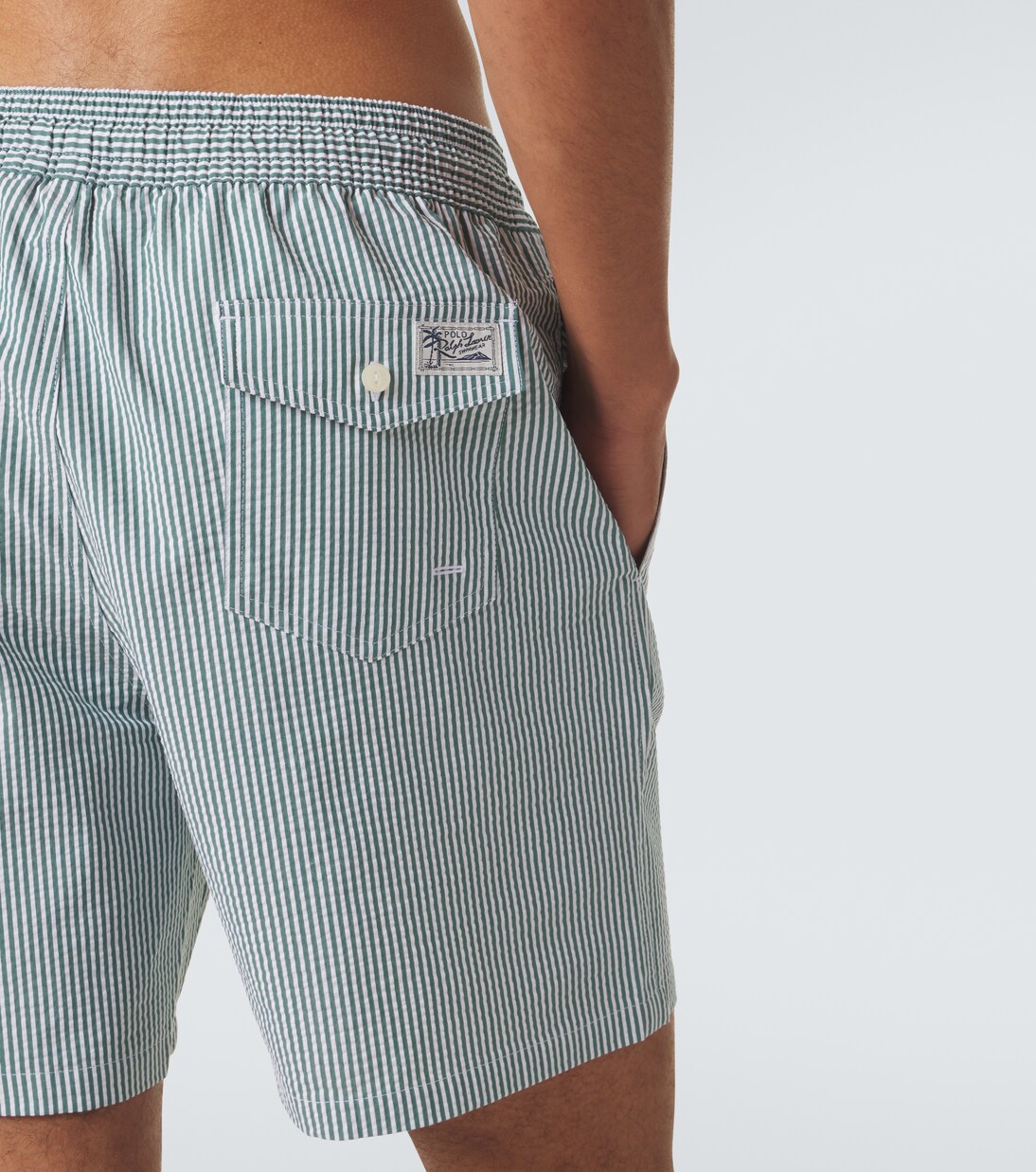 Traveler striped seersucker swim trunks | Polo Ralph Lauren