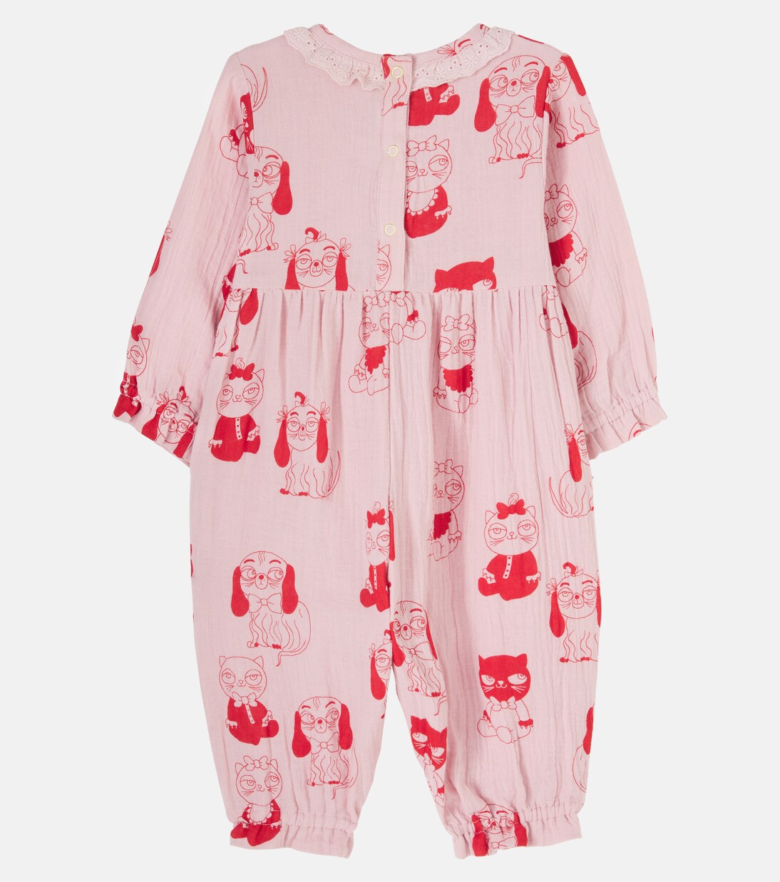 Baby printed cotton jumpsuit | Mini Rodini