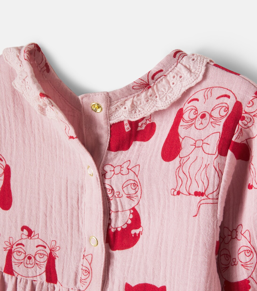 Baby printed cotton jumpsuit | Mini Rodini