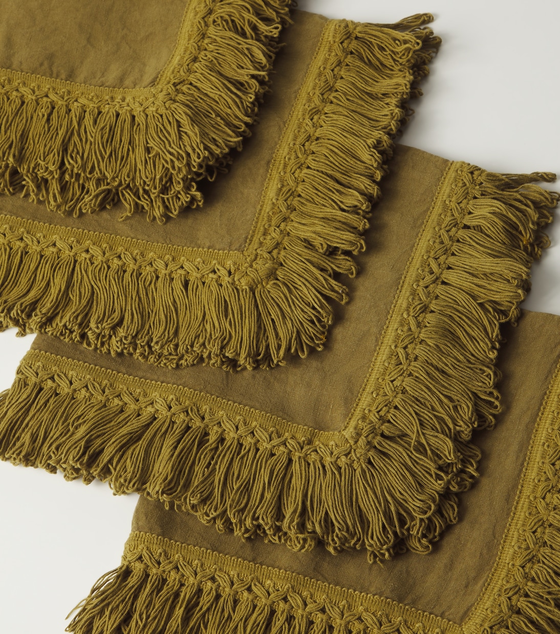 Set of 4 fringed linen napkins | Once Milano