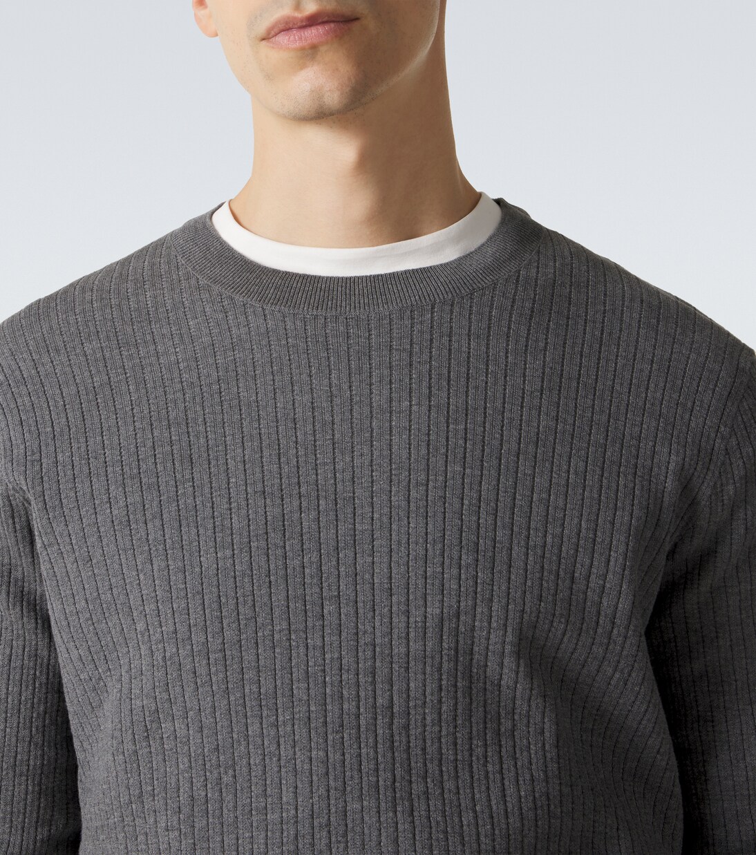 리브 니트 코튼 스웨터 | Brunello Cucinelli