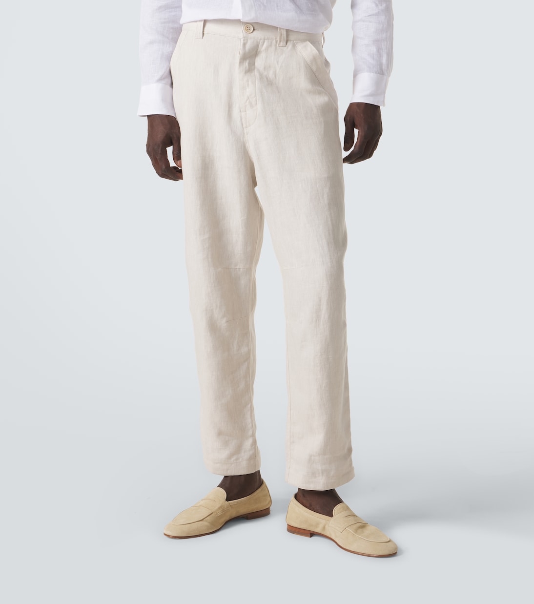 Linen straight pants | Brunello Cucinelli
