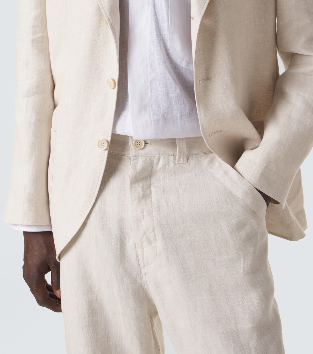 Linen straight pants | Brunello Cucinelli