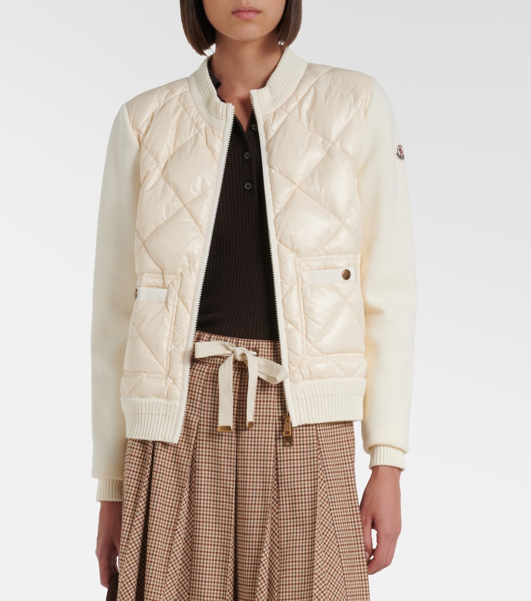 Down-paneled cotton cardigan | Moncler