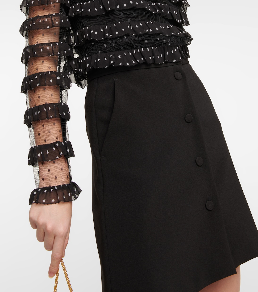 Bluse aus Tüll und Georgette | REDValentino