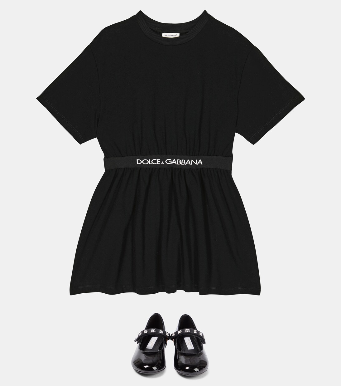 Kleid aus einem Baumwollgemisch | Dolce&Gabbana Kids