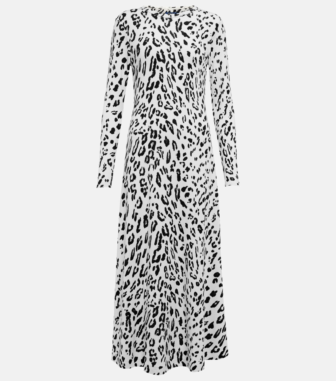 Leopard-print wool-blend maxi dress | Polo Ralph Lauren