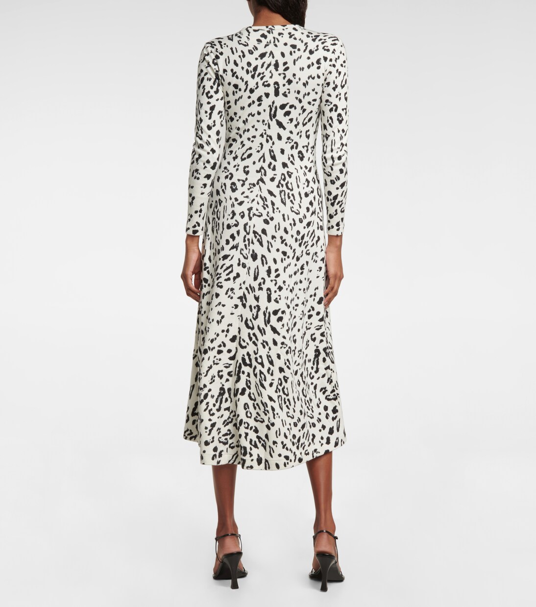Leopard-print wool-blend maxi dress | Polo Ralph Lauren