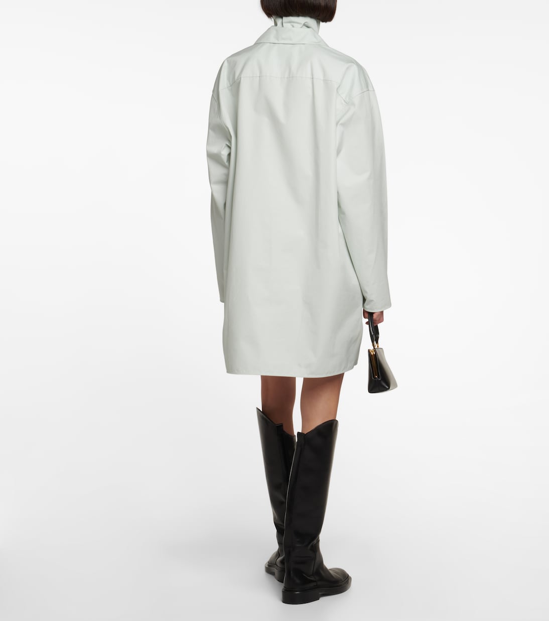 V-neck cotton minidress | Jil Sander