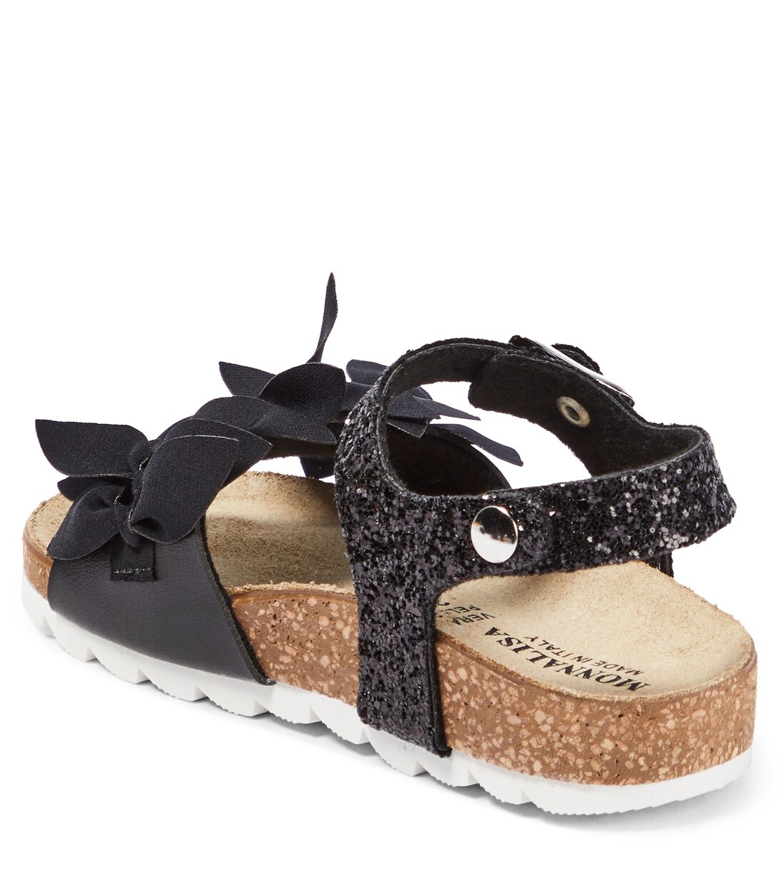 Floral-appliquéd sandals | Monnalisa