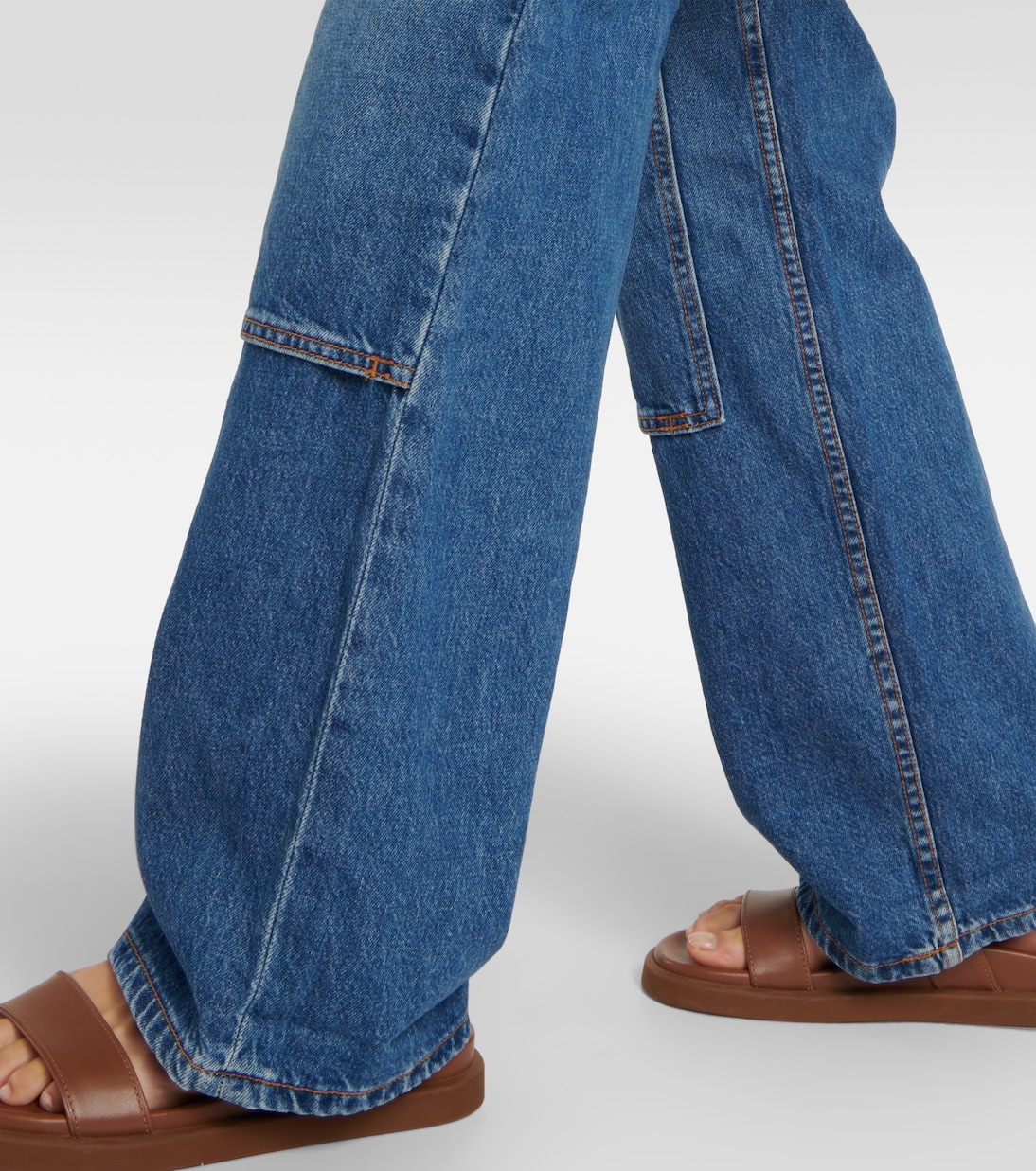 Mono ancho Stevie en denim | Ulla Johnson