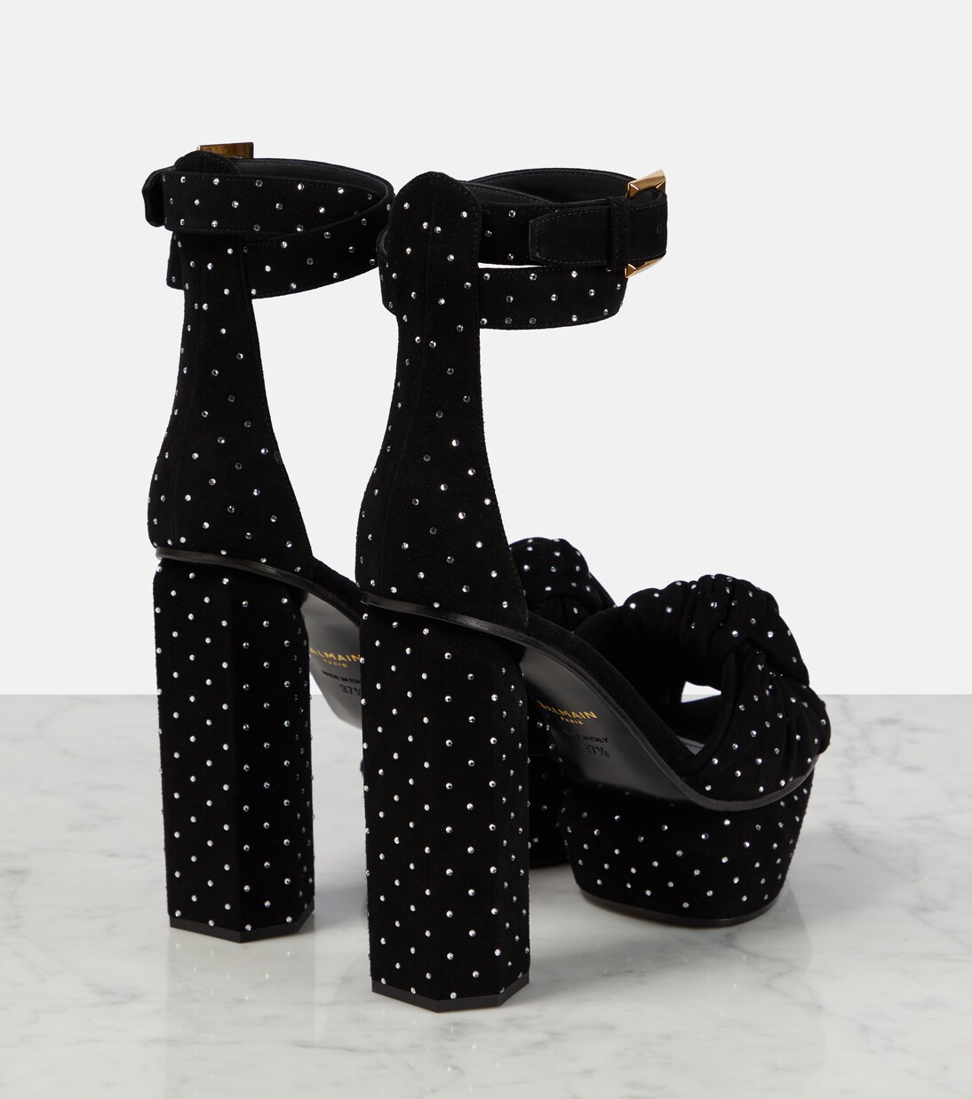 Plateausandalen Ava aus Veloursleder | Balmain