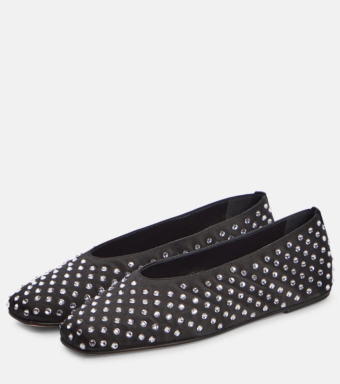 Embellished satin ballet flats | Magda Butrym
