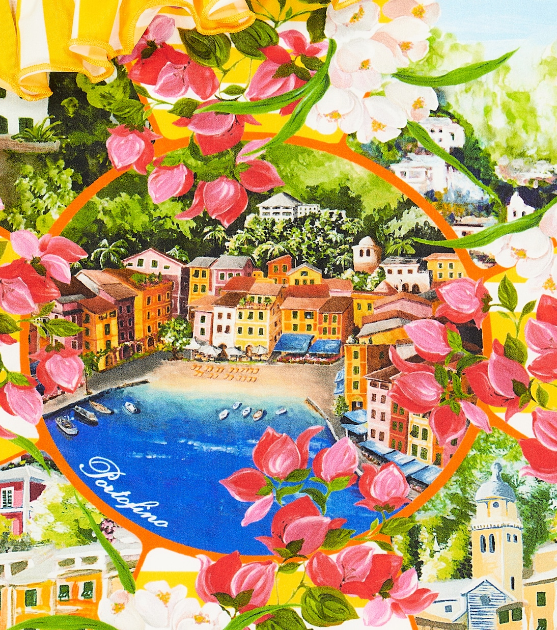 Portofino printed swimsuit | Dolce&Gabbana Kids