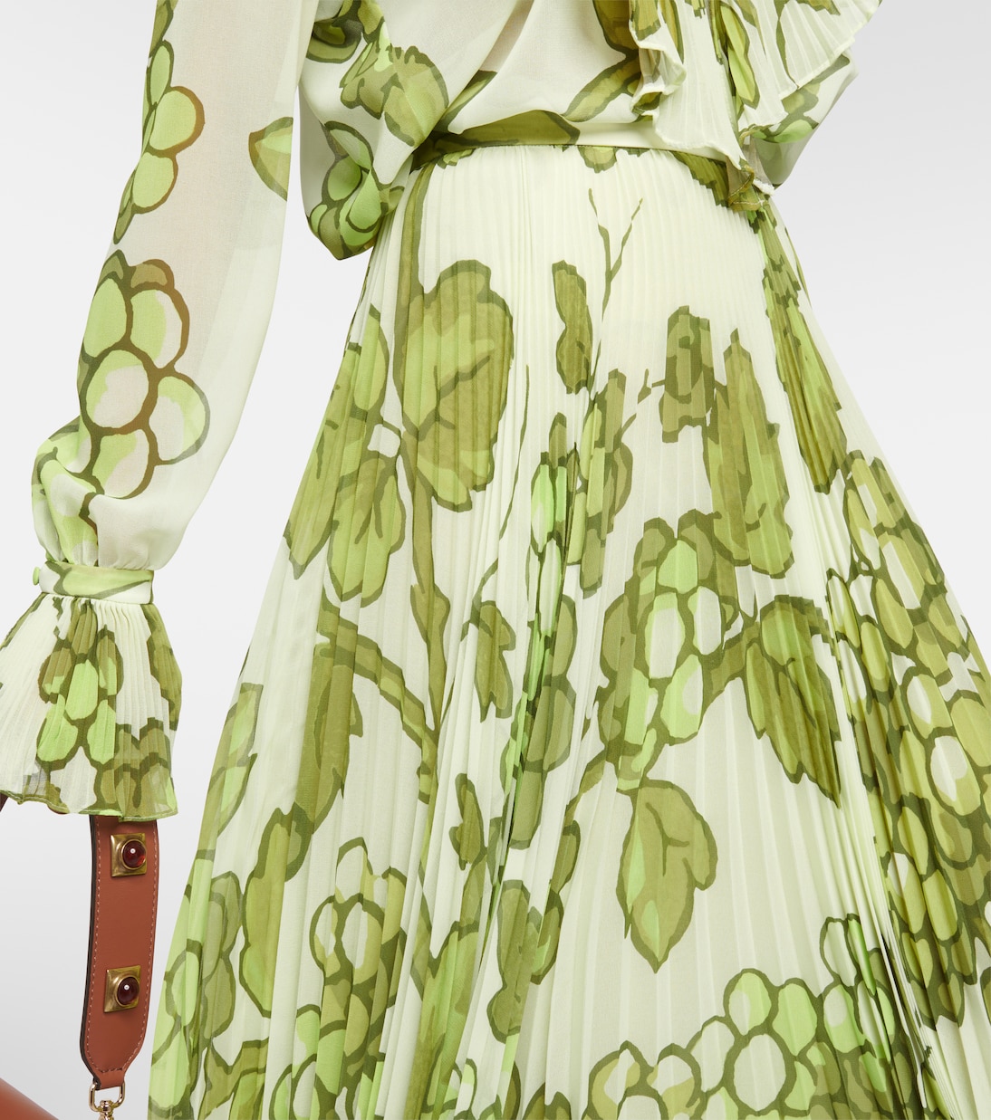 Printed pleated high-rise maxi skirt | Etro