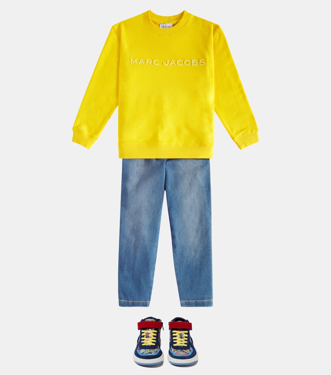 Printed suede high-top sneakers | Marc Jacobs Kids