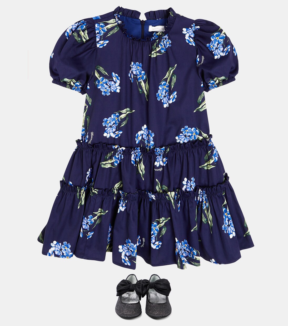 Floral cotton poplin dress | Monnalisa