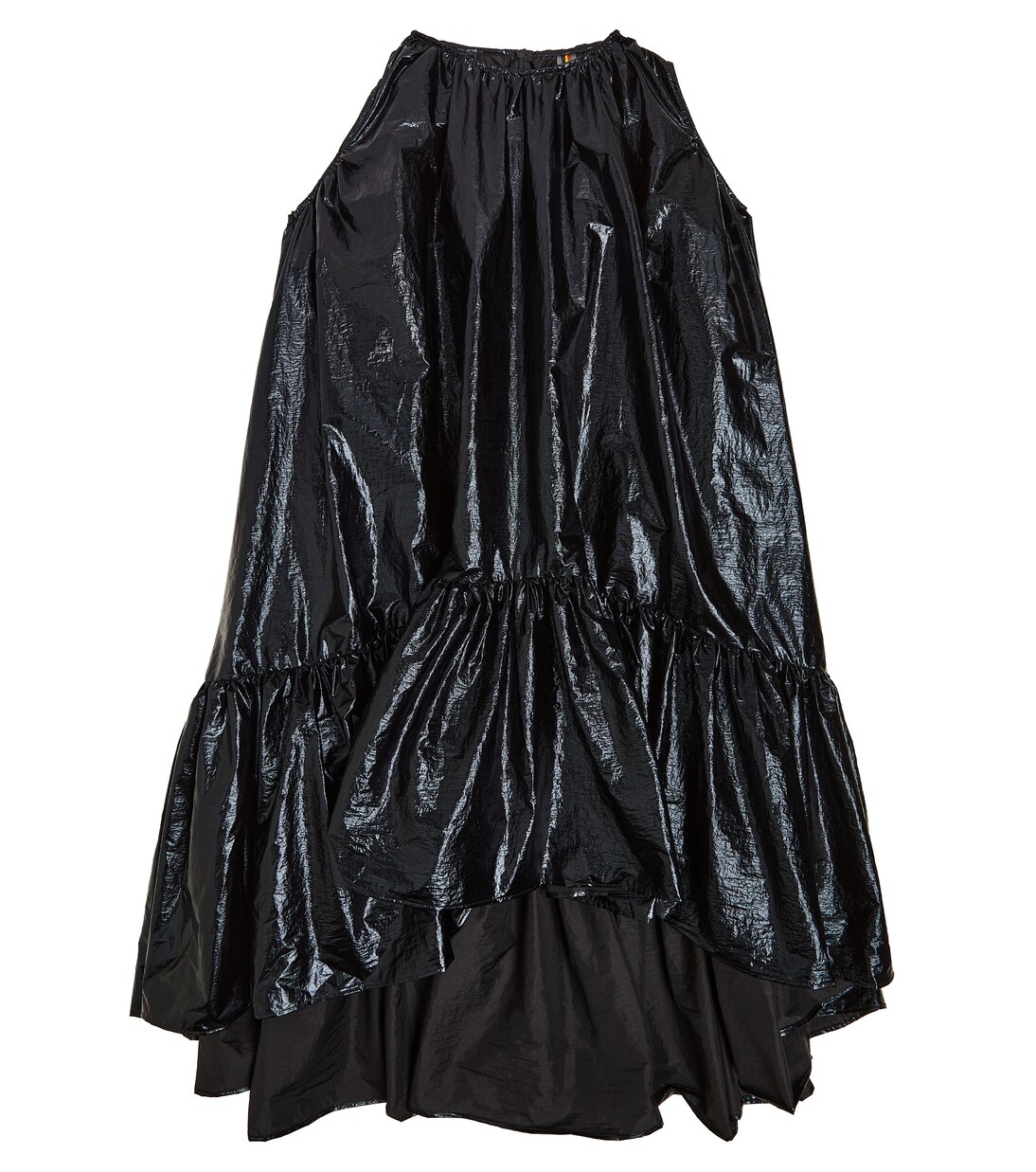 Metal ruffled metallic dress | Caroline Bosmans