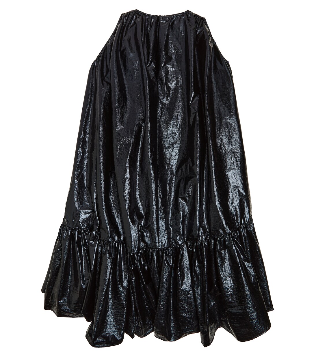 Metal ruffled metallic dress | Caroline Bosmans
