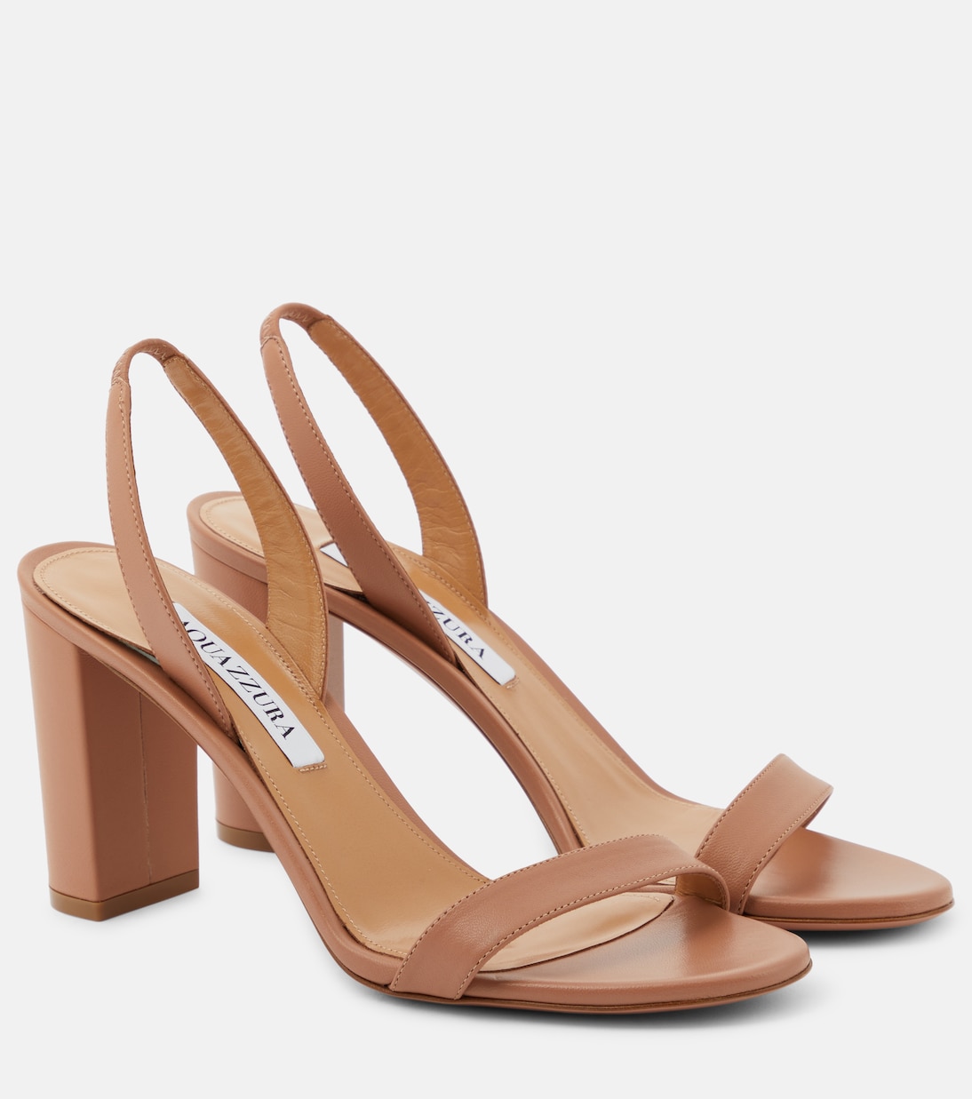 So Nude leather slingback sandals  | Aquazzura