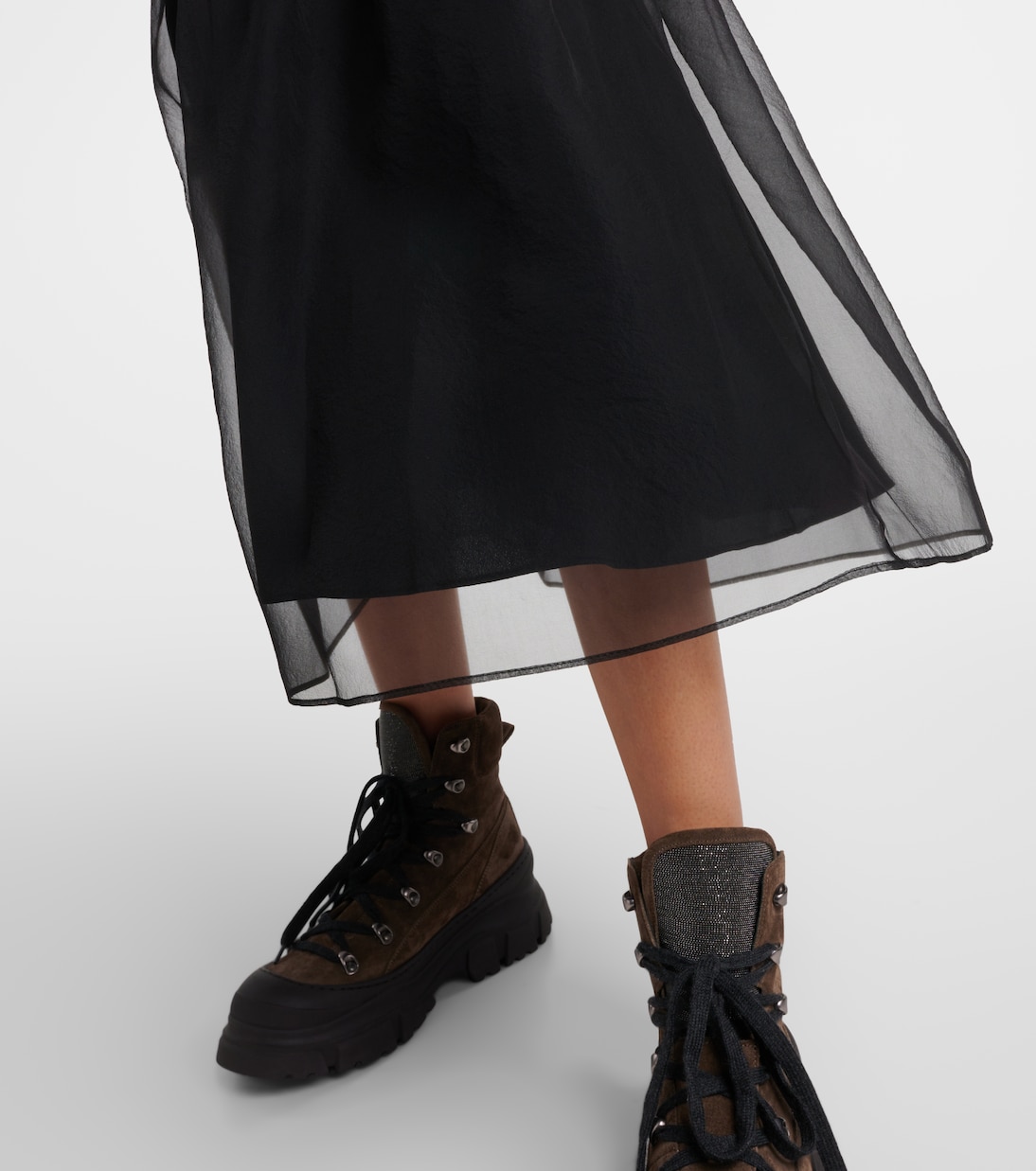 Midirock aus Seide | Brunello Cucinelli