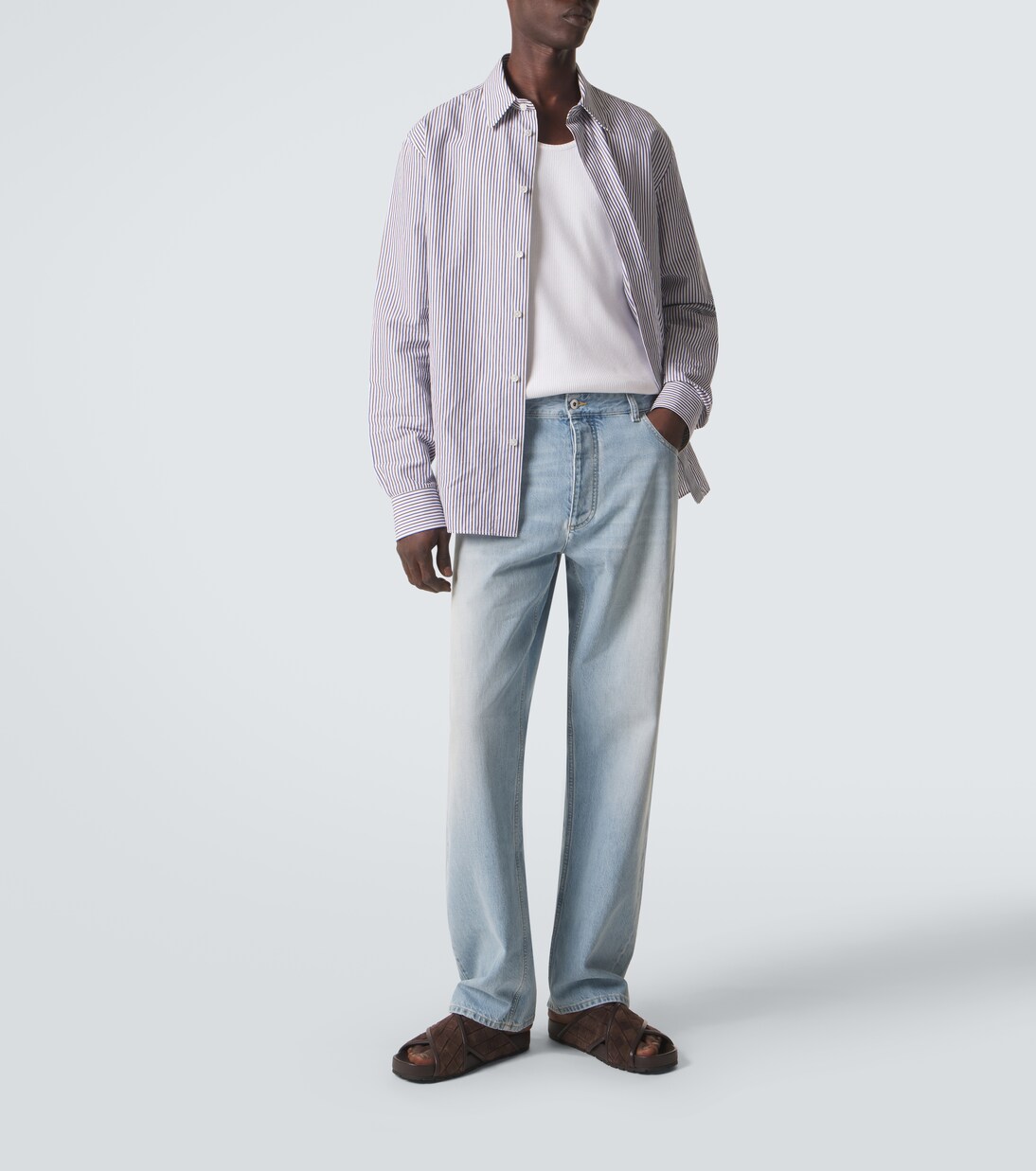 Mules Tarik Intrecciato en daim | Bottega Veneta