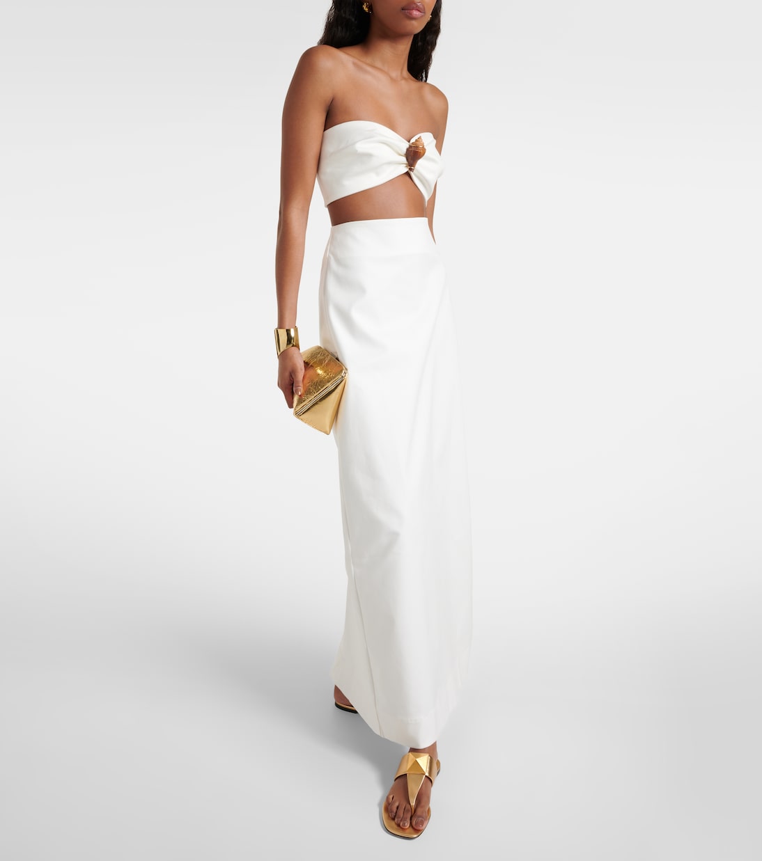 Cotton-blend maxi skirt | Adriana Degreas