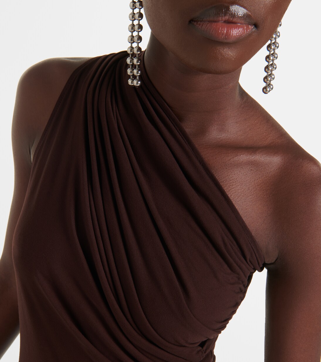 Pillar one-shoulder cotton-blend top | Entire Studios