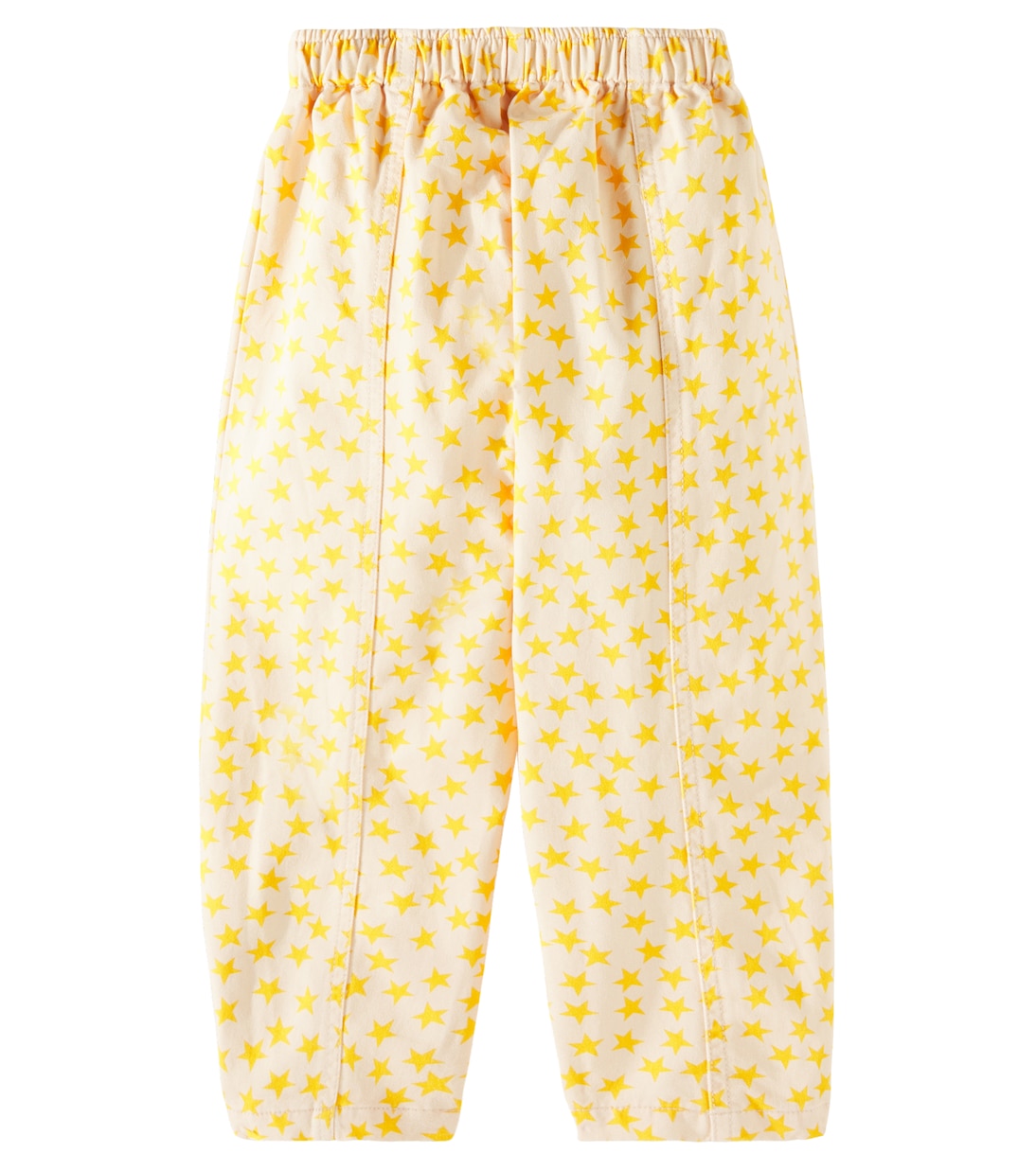 Stars printed cotton twill barrel-leg pants | Tinycottons