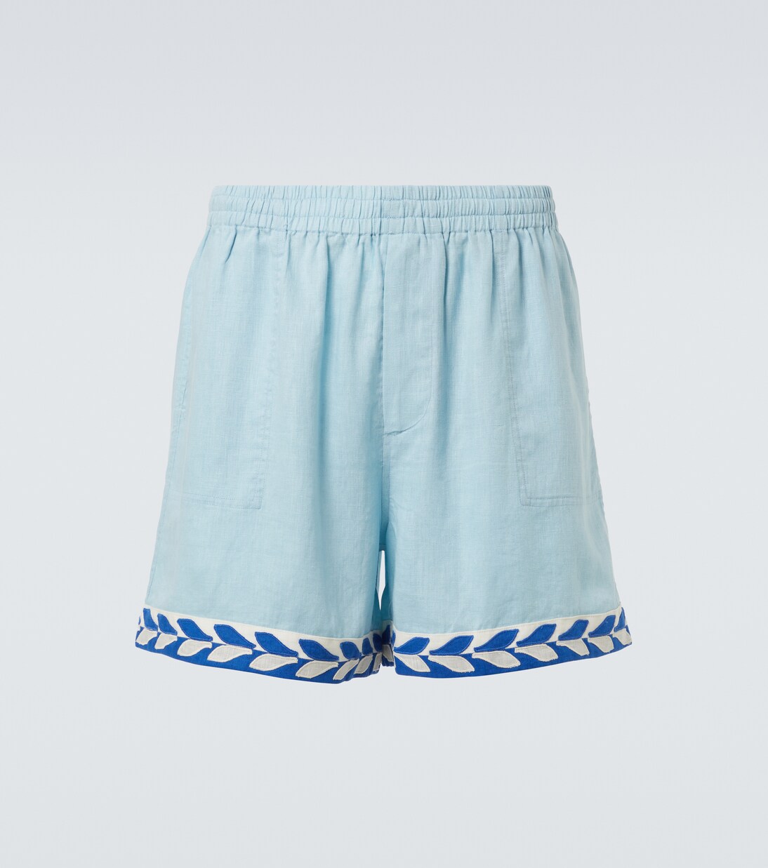 Bermuda-Shorts Seedling Stripe aus Leinen | Bode