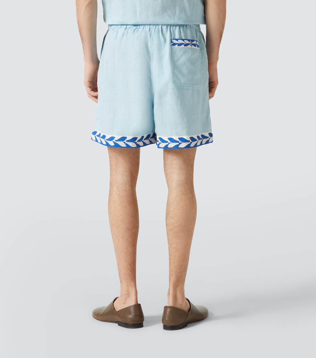 Bermuda-Shorts Seedling Stripe aus Leinen | Bode