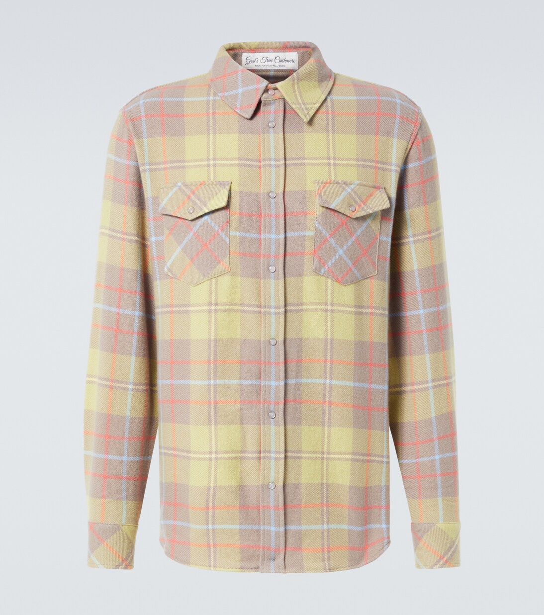 Earth plaid cashmere shirt | God's True Cashmere