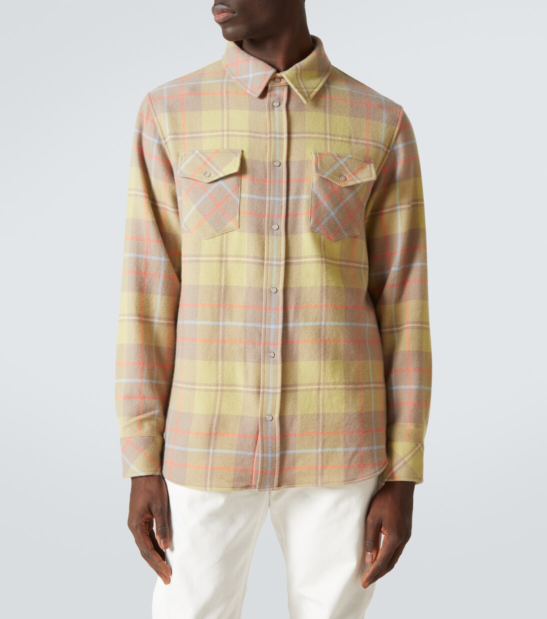 Earth plaid cashmere shirt | God's True Cashmere