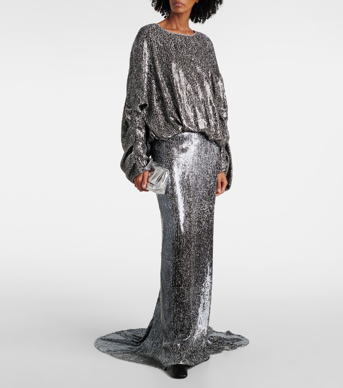 Sequined gathered blouse | Dries Van Noten
