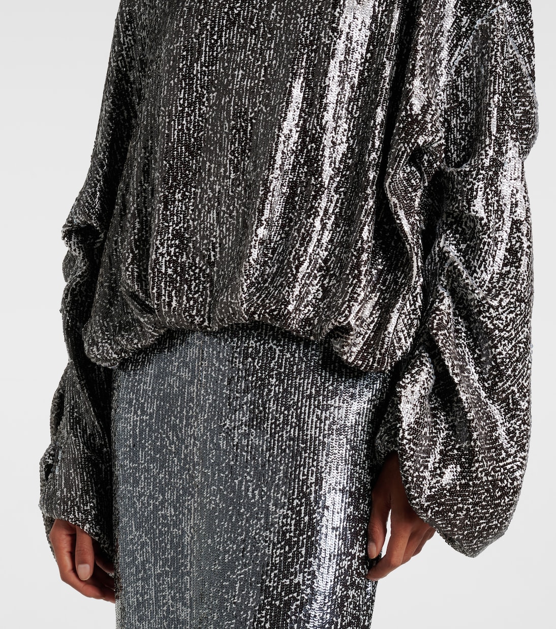 Sequined gathered blouse | Dries Van Noten