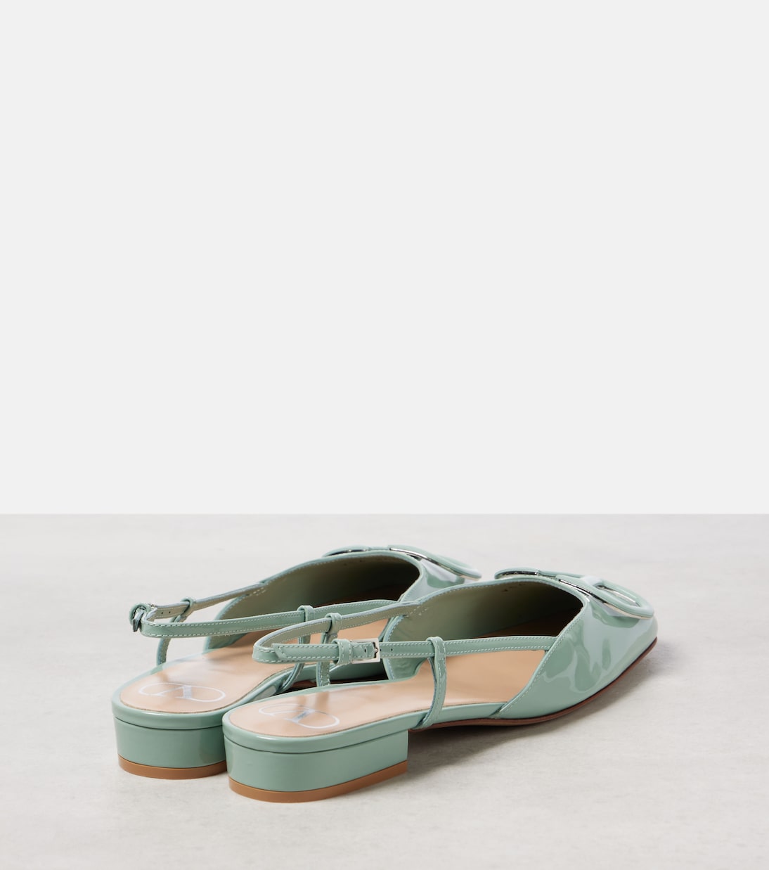 Slingback-Ballerinas VLogo Signature aus Lackleder | Valentino Garavani