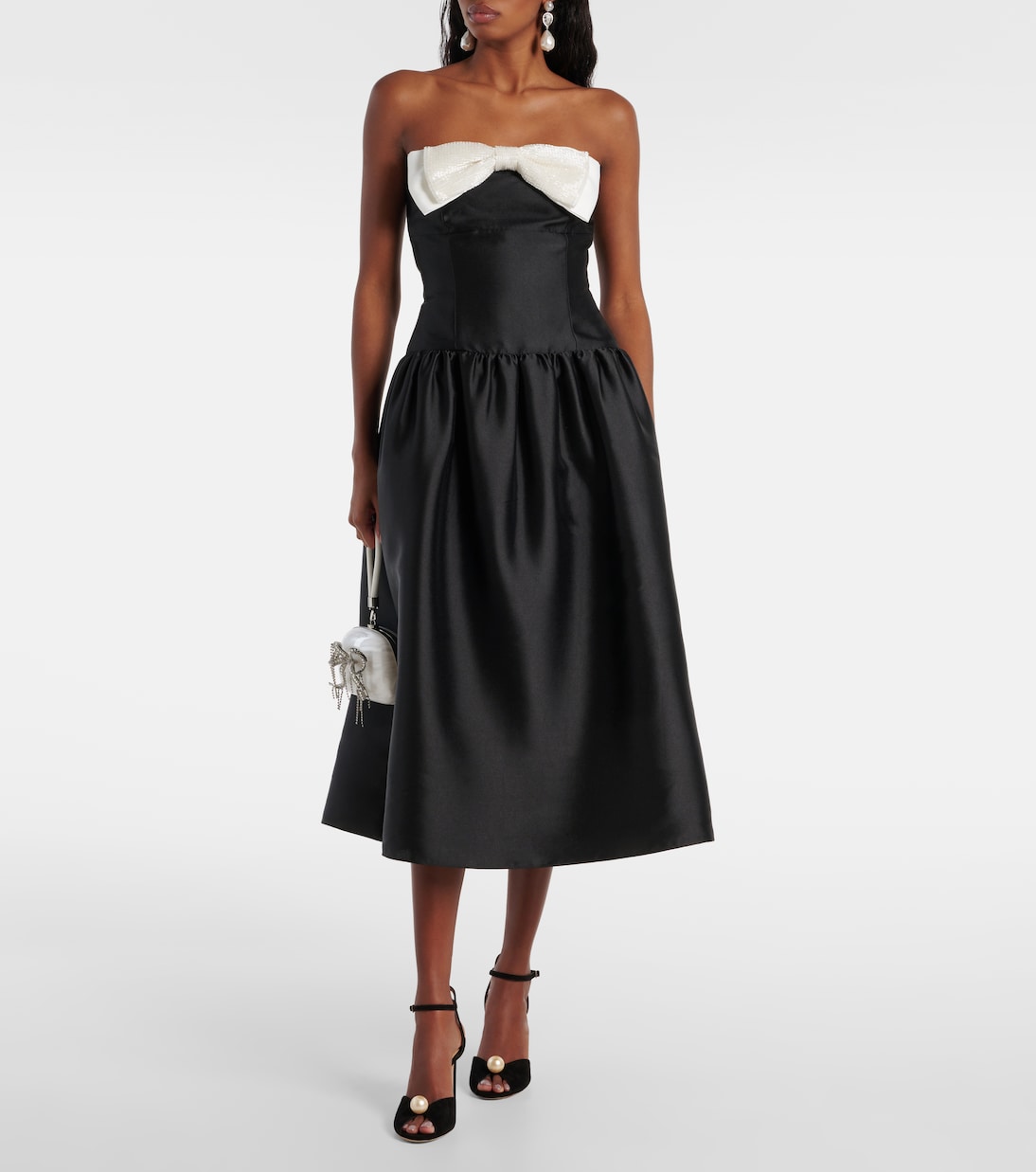 Midikleid aus Taft | Self-Portrait
