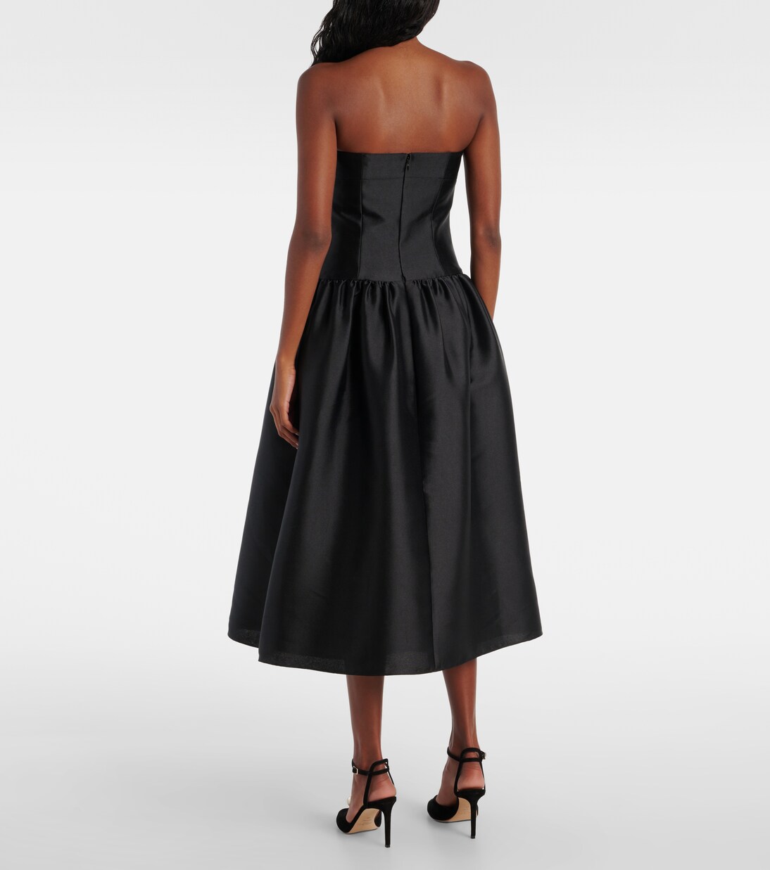 Midikleid aus Taft | Self-Portrait