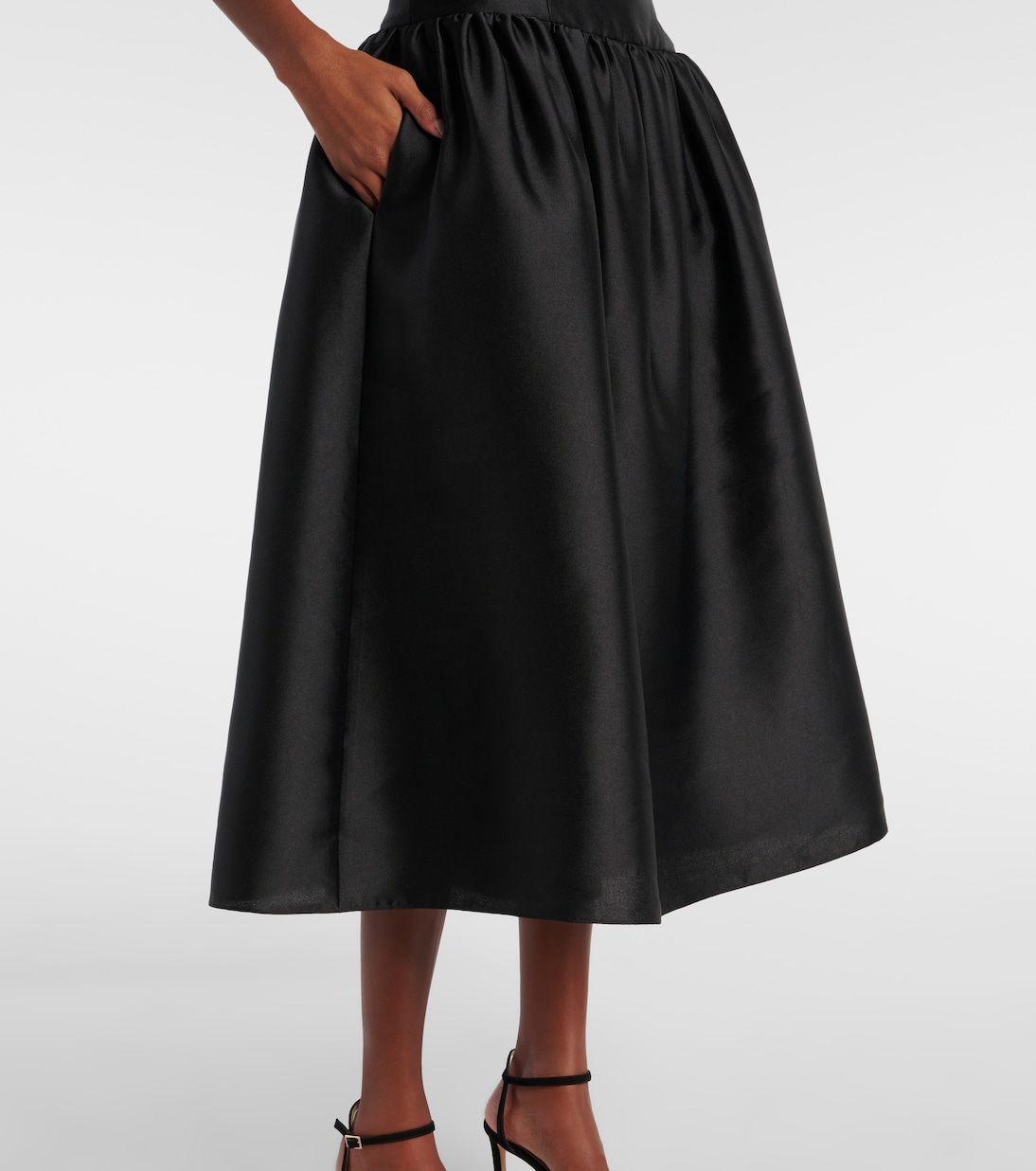 Midikleid aus Taft | Self-Portrait