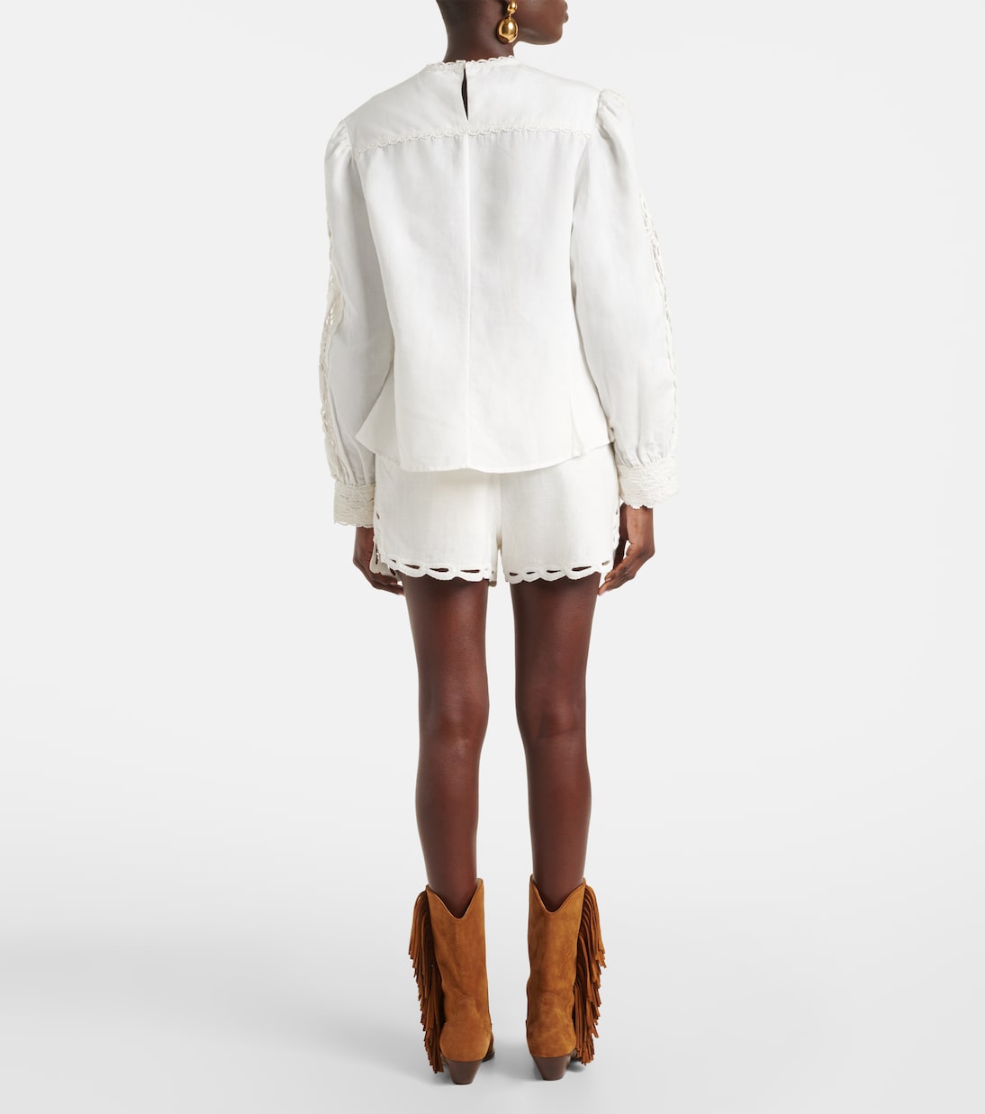 Valmira embroidered linen and cotton top | Marant Etoile