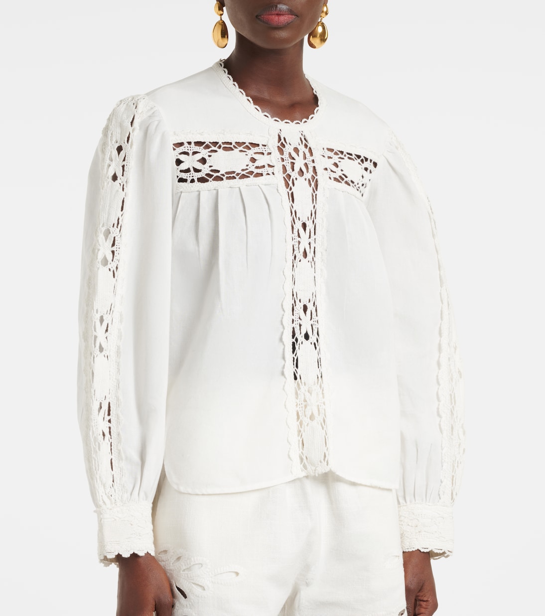 Valmira embroidered linen and cotton top | Marant Etoile