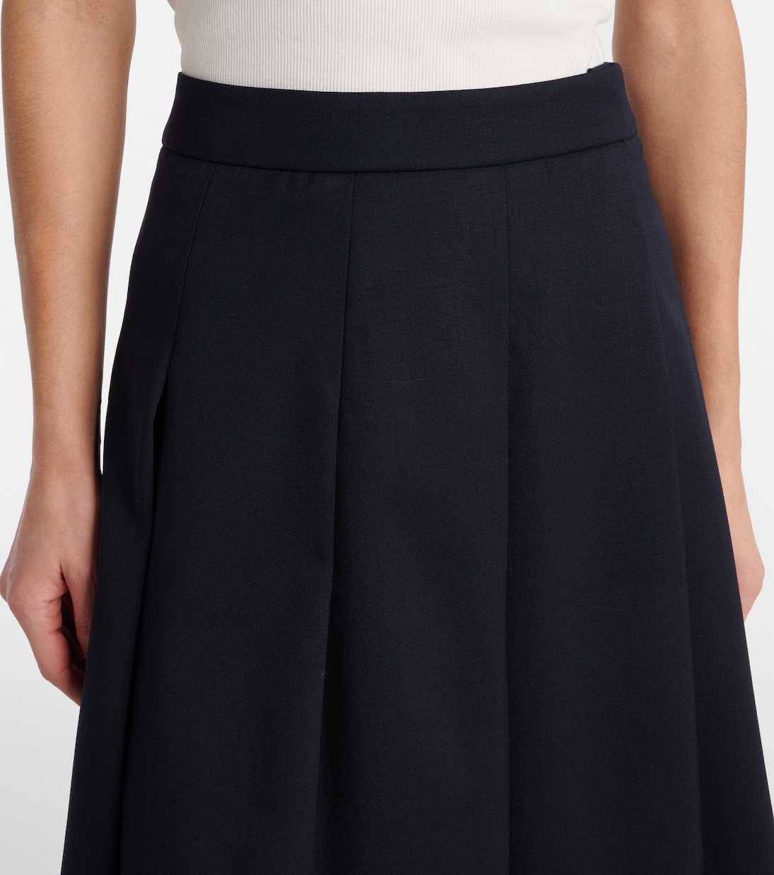 Minifalda de mezcla de lana plisada | Alessandra Rich