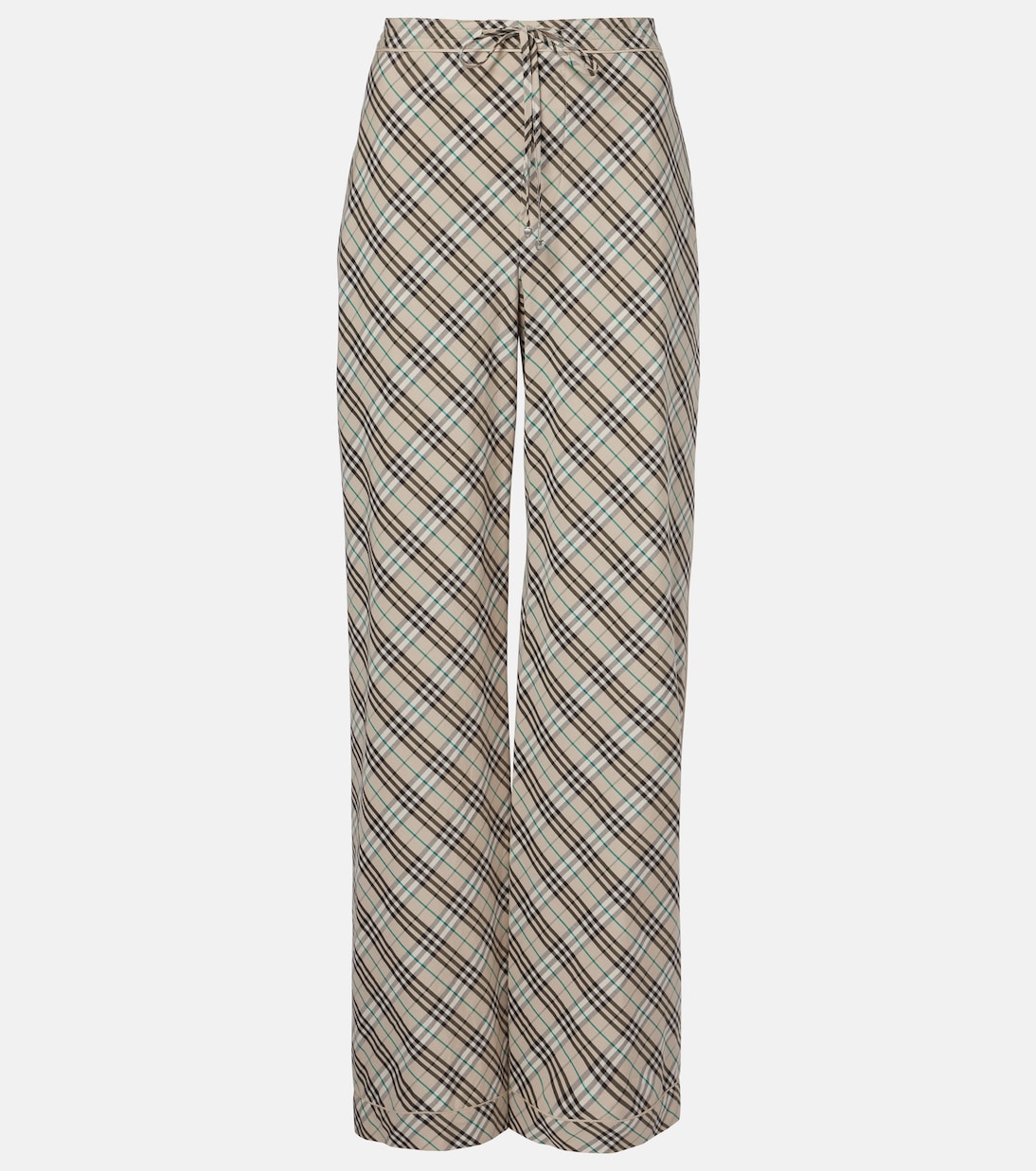 Weite Hose Burberry Check aus Baumwolle | Burberry