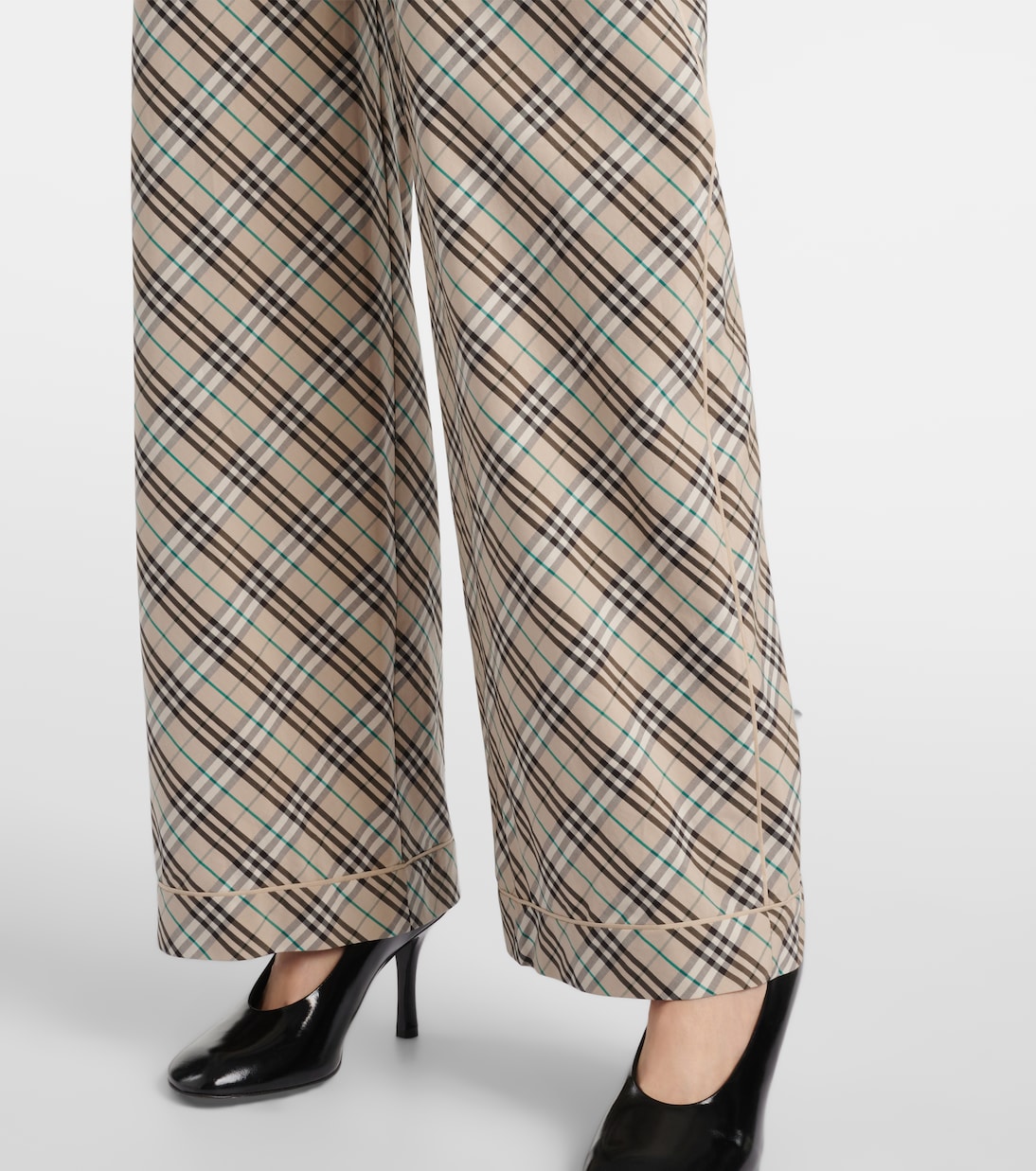 Weite Hose Burberry Check aus Baumwolle | Burberry
