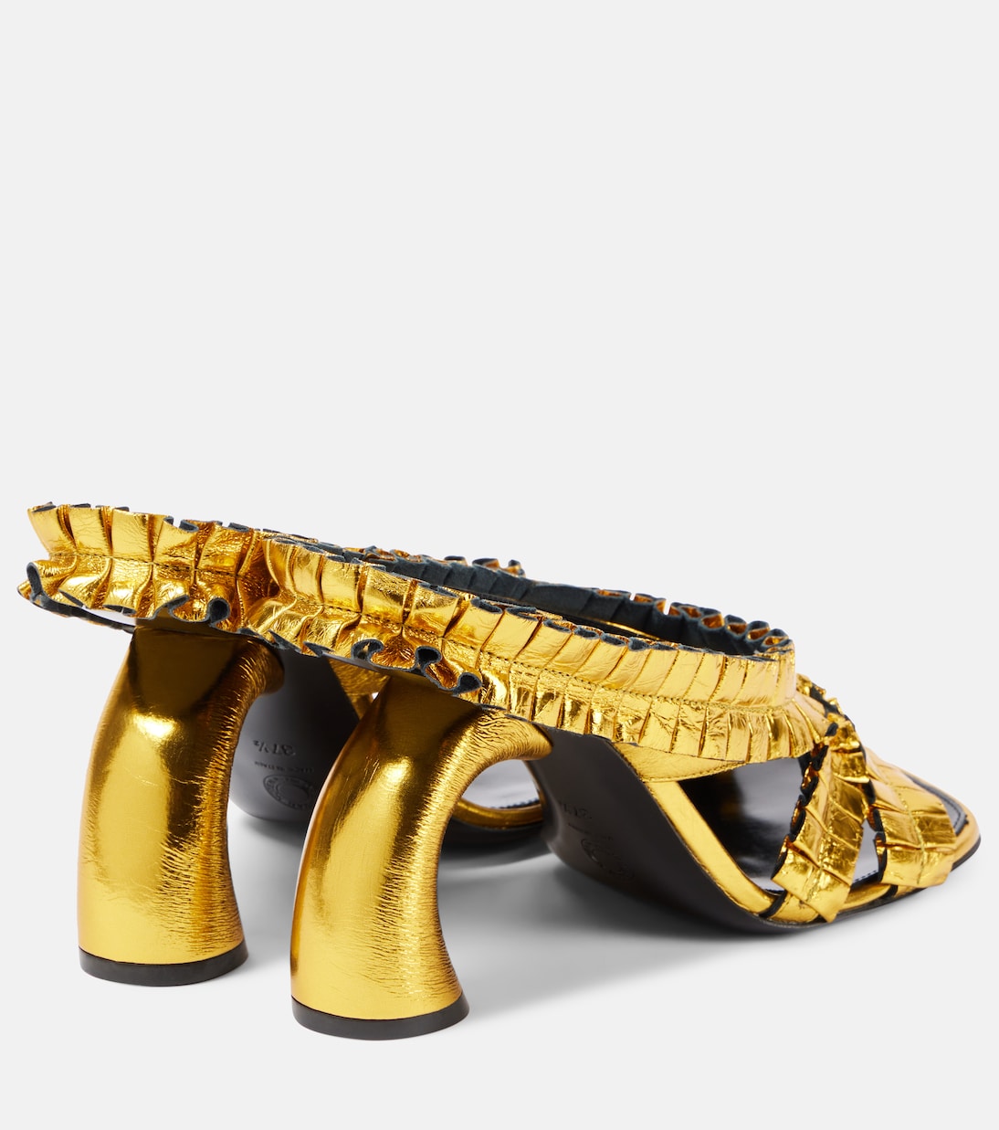 95 Metallic leather sandals | Dries Van Noten